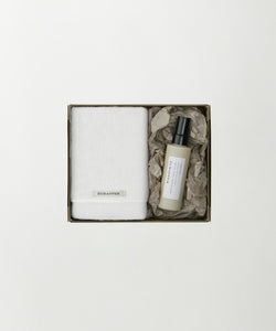 White cotton Japanese face towel ＆ Linen spray set