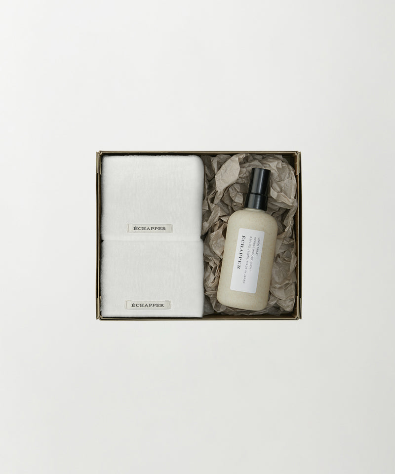 White cotton hand towel ＆ Linen spray set