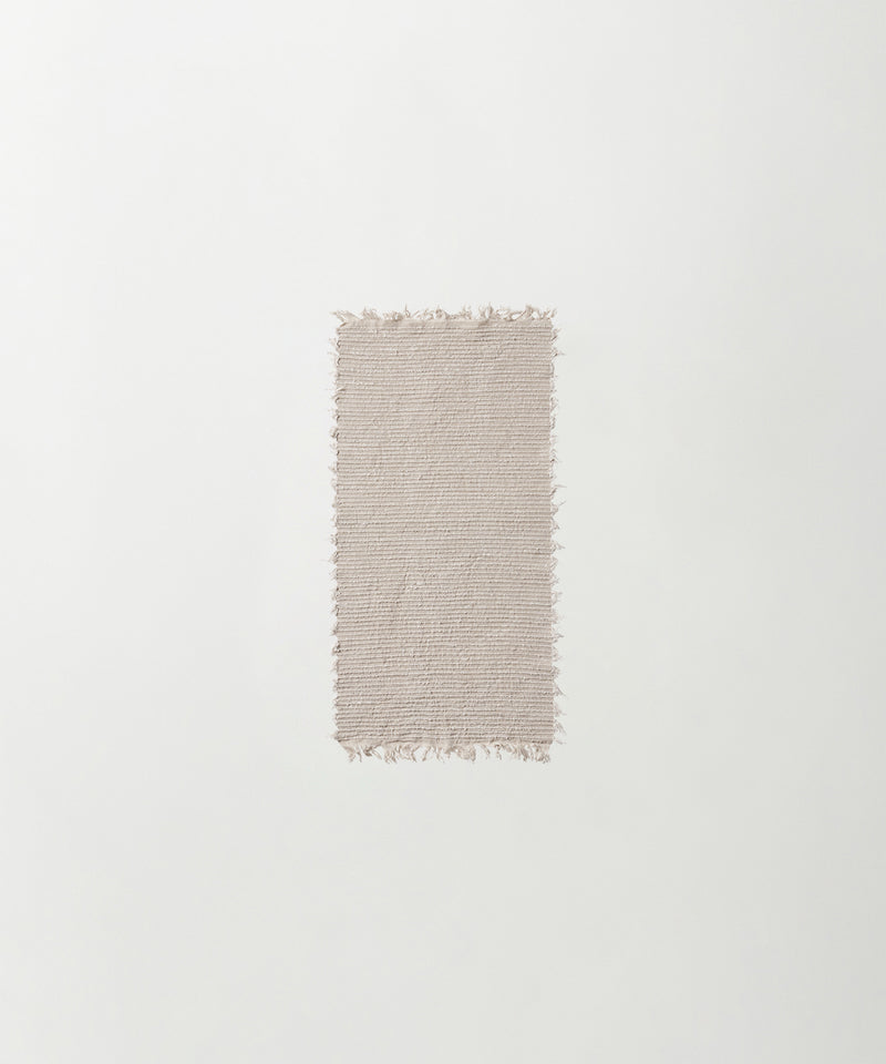Linen fringe rug