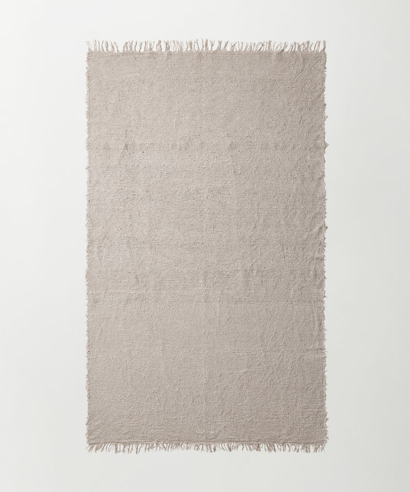 Linen fringe rug