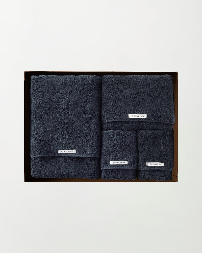 Serviette de bain en lin épais coloré avec des teintures végétales