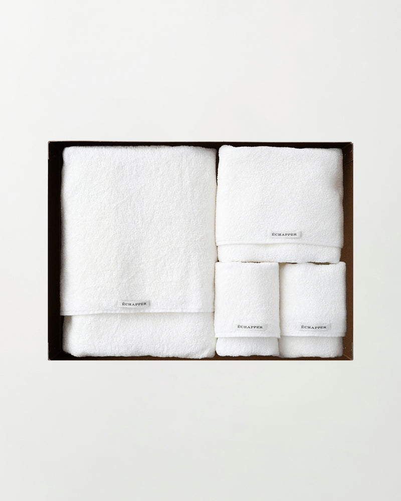 White linen towel 4pieces gift set