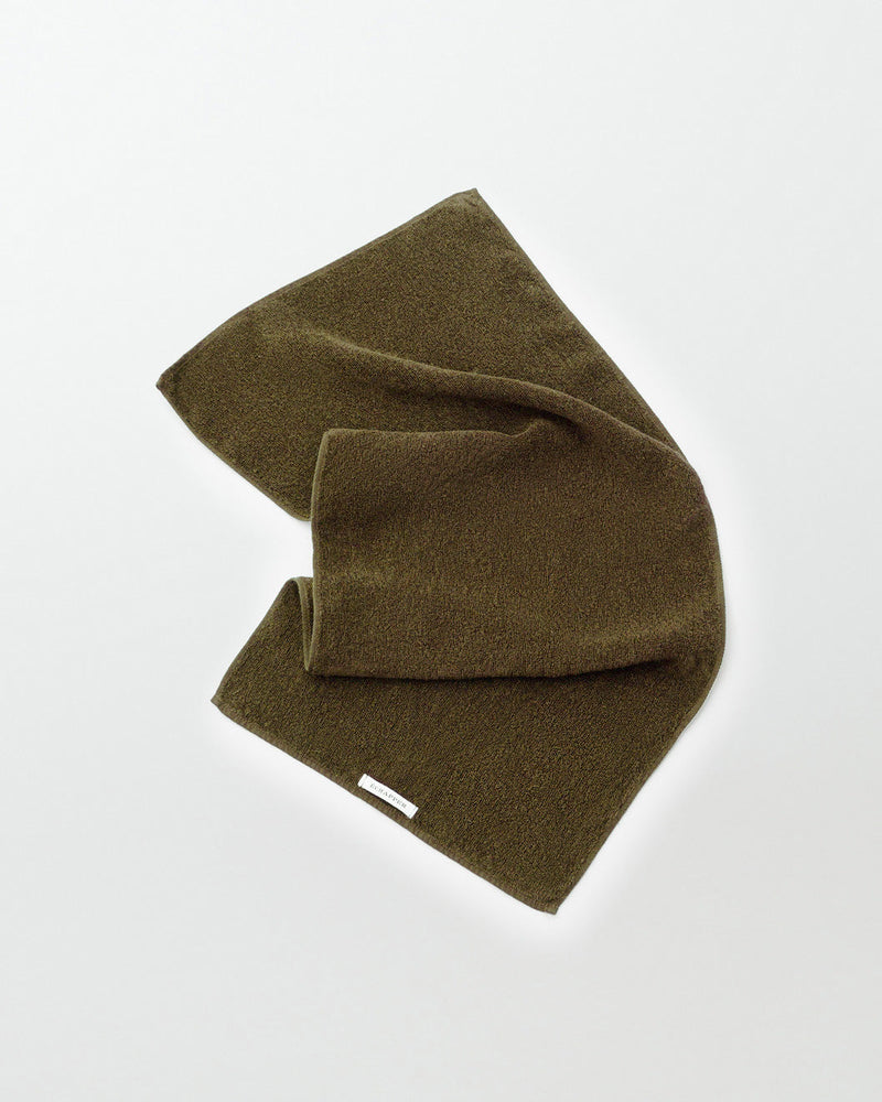 Botanically coloured linen towel
