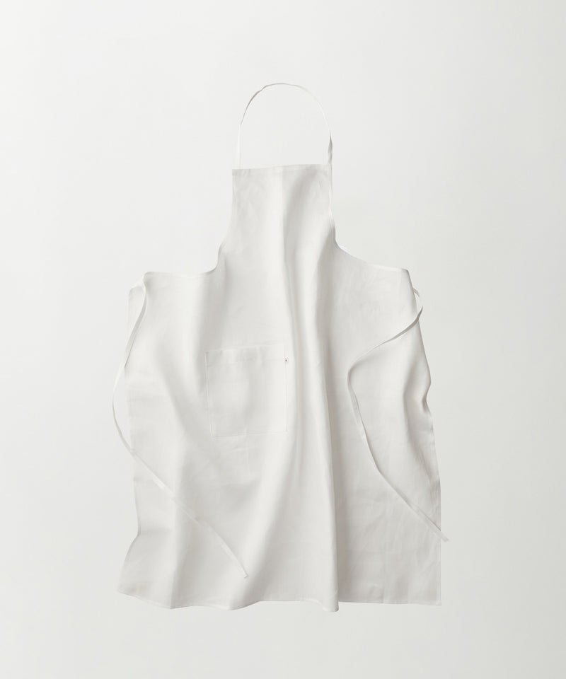 Raw smooth linen apron