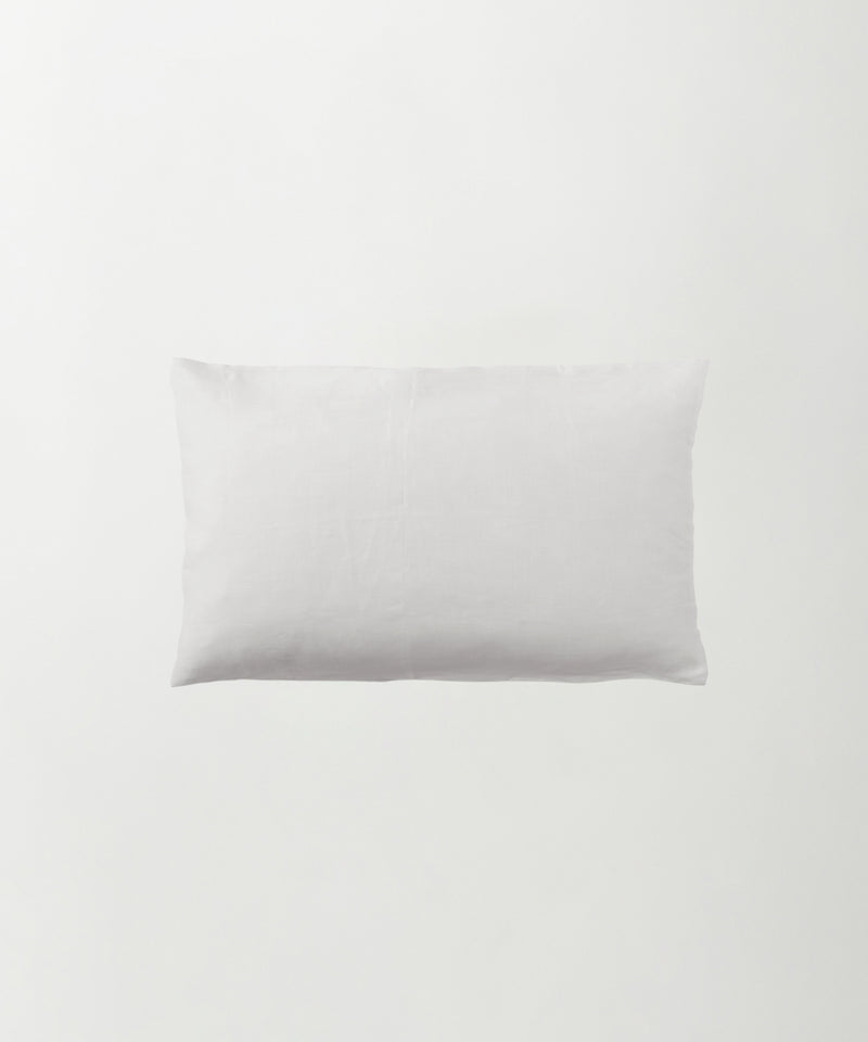 Raw smooth linen rectangular pillow case