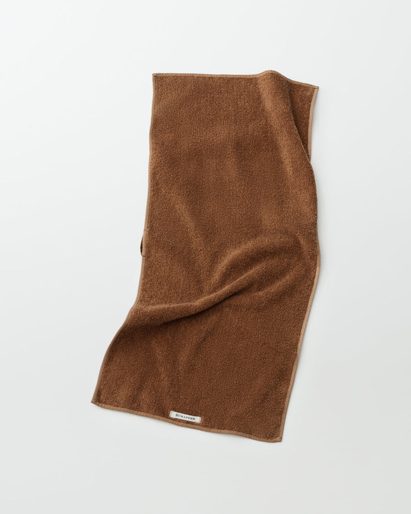 Raw brown cotton towel