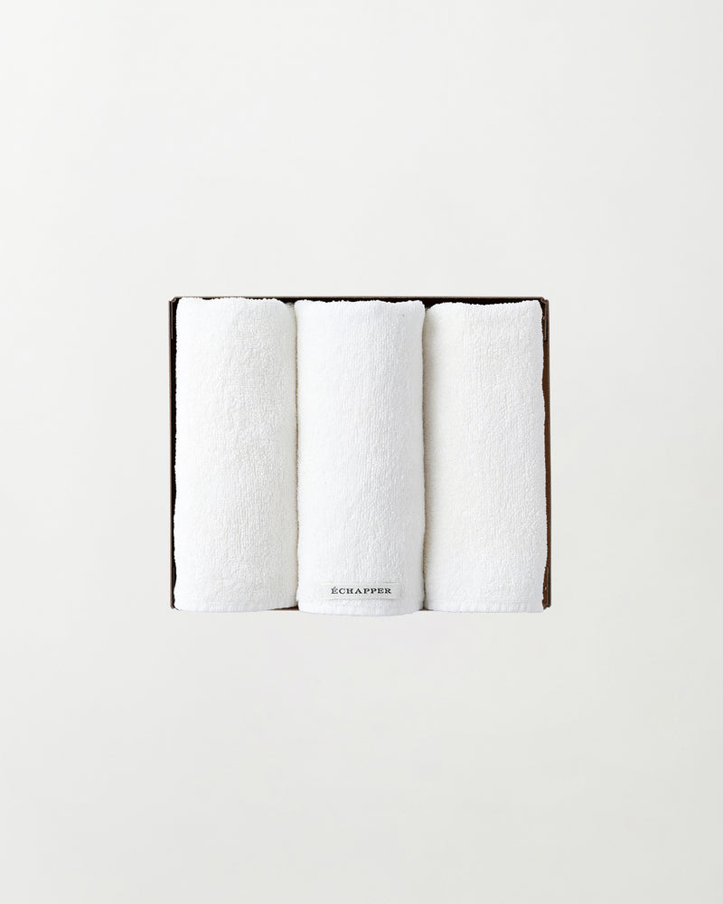 White cotton hand towel 3pieces set