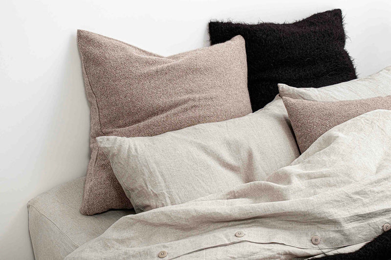 Raw cashmere square pillow case