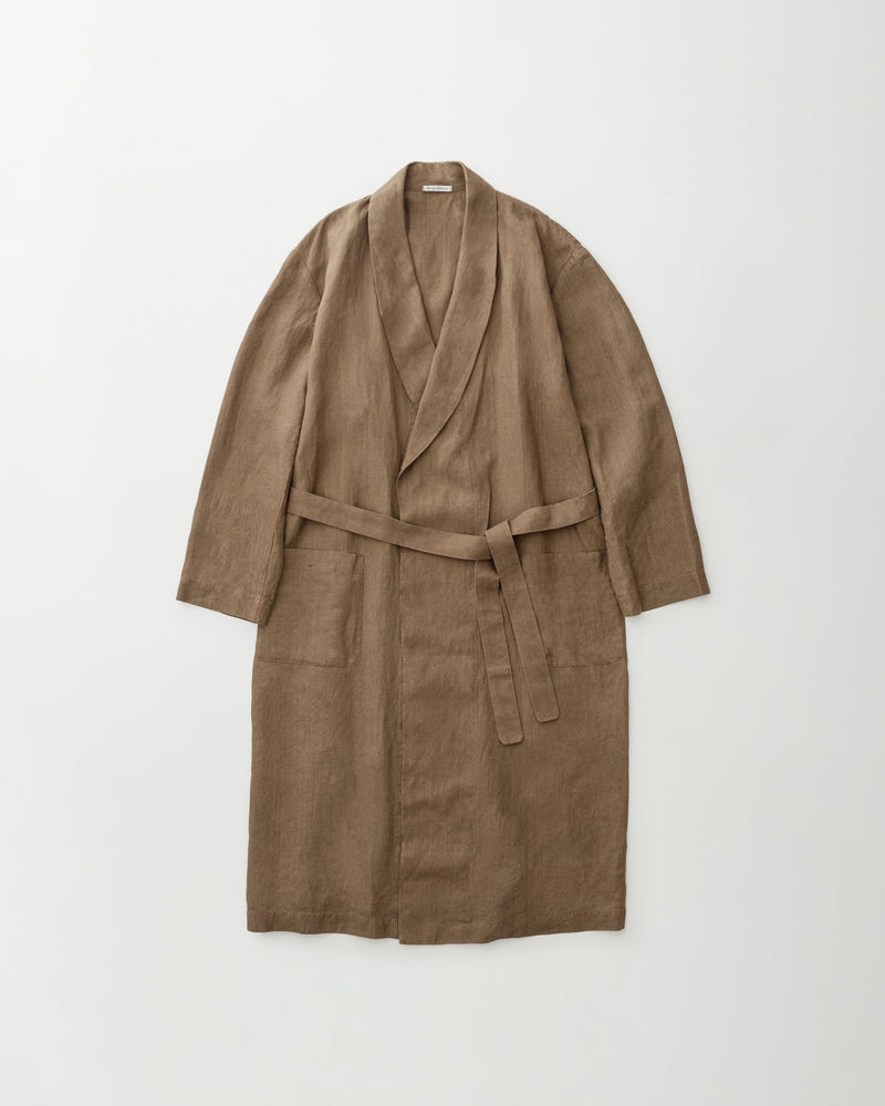Raw_smooth_linen_robe_brown