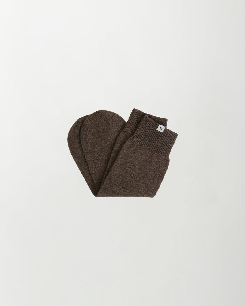 Raw brown cashmere gift set